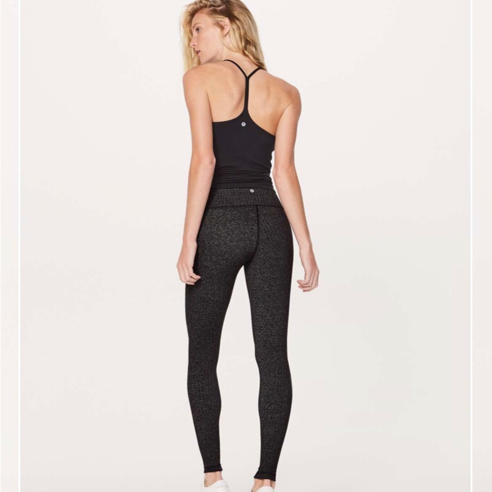 Lululemon Wunder Under Hi-Rise Tight, gray and black, sz 6 💛